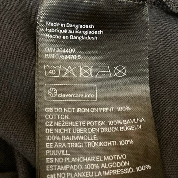 H&M Black The Rolling Stones Band Short Sleeve Graphic Tee T-Shirt Top Size M - Picture 4 of 4